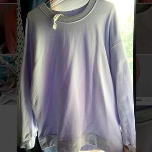 lululemon perfectly oversized crew// pastel blue